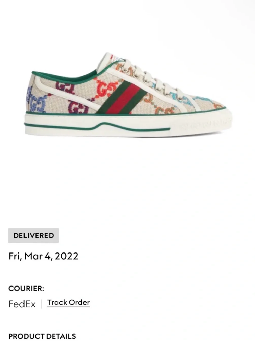 Gucci Beige Canvas Low-Top Sneakers with Multicolor GG Embroidery